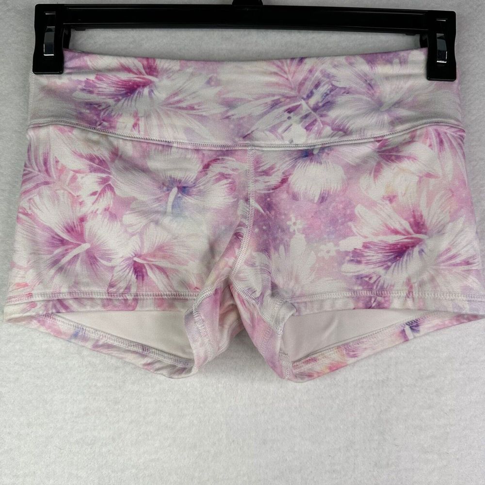 Fleo Women's Pink & Purple Floral Athletic Shorts